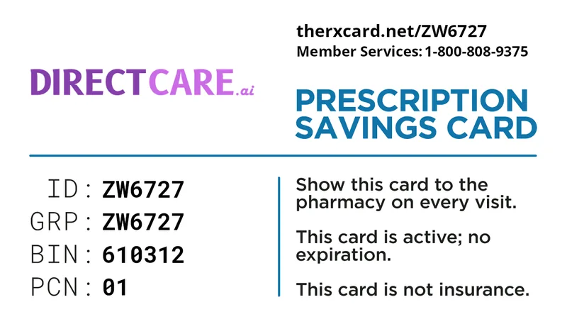 DirectCare Pharmacy Card